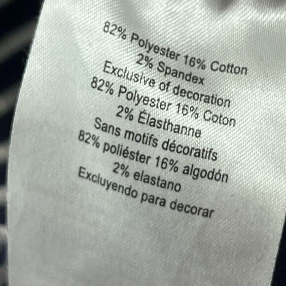 PEA IN THE POD Dress M Nursing Maternity Textured Striped Side Zip Shift Blue - Picture 13 of 16